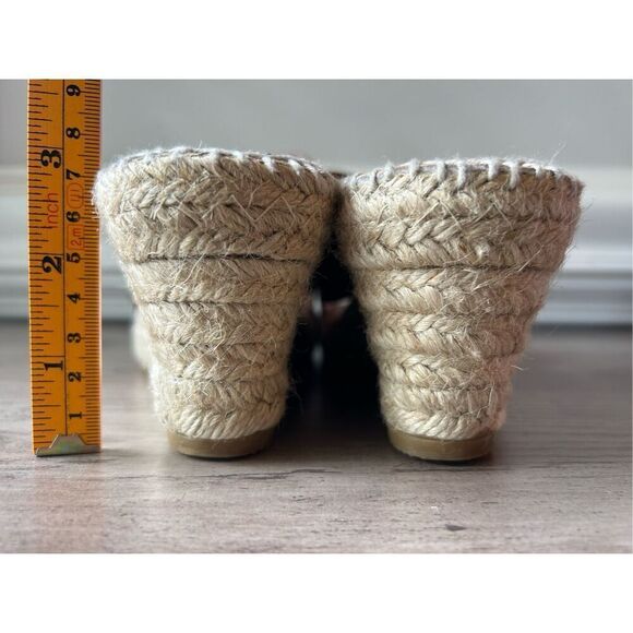 Kanna Leather Slip-on Wedge Sandals sz 41 / 10.5 Espadrille Boho Beach Vacation - Picture 3 of 7